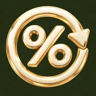 Gold percent symbol — Savaspin
