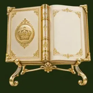 Ornate open book — Savaspin