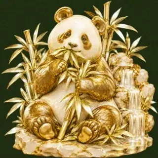 Panda eating bamboo — Savaspin