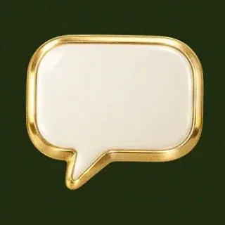 Gold speech bubble — Savaspin