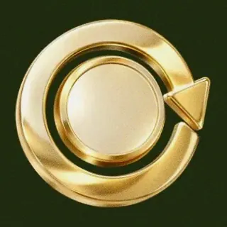 Gold circular arrow — Savaspin